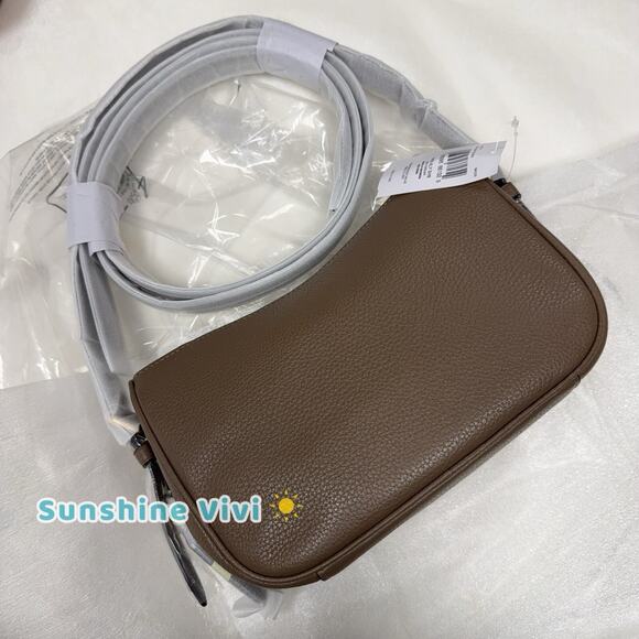 NWT Coach Kailey Shoulder Bag Leather Gold/dark stone cy707 - Picture 8 of 11